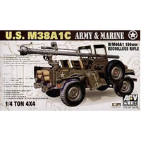 AFV Club 1/35 M38A1C T 106mm Recoiless Rifle Plastic Model Kit [AF35S19]