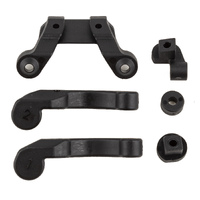 RC10B6.4 Front Wing Mount, Fan Mounts, and Battery Brace Shim Set