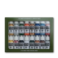 Vallejo Model Colour: Folkstone Basics (16 Colours) Acrylic Paint Set