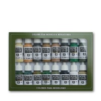 Vallejo Model Colour: Allied Forces WWII (16 Colours) Acrylic Paint Set