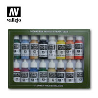 Vallejo Model Colour: Basic Colors USA (16 Colours) Acrylic Paint Set
