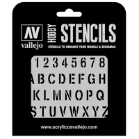 Vallejo 1/35 Stamp Font Stencil [ST-LET002]