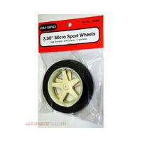 DUBRO 300MS 3in MICRO SPORT WHEELS (1 PAIR PER CARD)