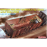 Dragon 1/35 German Railway Gondola Type Ommr w/AA Gun Crew Plastic Model Kit