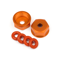 HPI Aluminum Bottom Shock Cap (Orange/2Pcs) [108071]