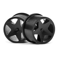 HPI Q32 Super Star Wheel Set F/R (Blk/18X10/18X14/4Pcs) [114276]