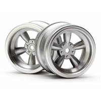 HPI Vintage 5 Spoke Wheel 31mm (Wide) Matte Chrome (6mm Offset) [3820]