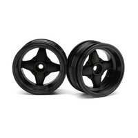 HPI 3911 Mx60 4 Spoke Wheel Black (6mm Offset/2Pcs)