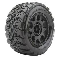 Jetko 1/8 MT 3.8 EX-KING COBRA Tyres (Claw Rim/Black/Medium Soft/Belted/17mm 0 & 1/2 offset) [1802CBMSGB]