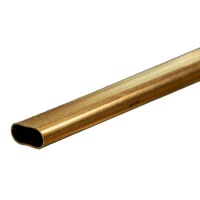 K&S Large Brass Oval Tube 1 piece