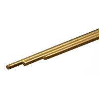 K&S 8162 SOLID BRASS ROD (12IN LENGTHS) 1/16IN (3 RODS PER CARD)