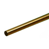 K&S 8164 SOLID BRASS ROD (12IN LENGTHS) 1/8IN (1 ROD PER CARD)