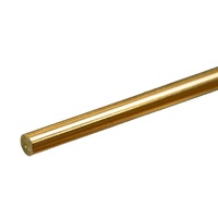 K&S 8165 SOLID BRASS ROD (12IN LENGTHS) 5/32IN (1 ROD PER CARD)