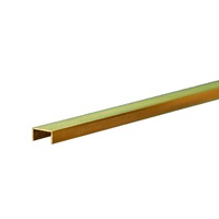 K&S 9887 BRASS CHANNEL (300MM LENGTHS) 1/4IN (1 PIECE PER CARD)