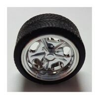 Pegasus 1/24 "Schuey’s" 19" Rims W/Tires Chrome for Scale Models [1279]