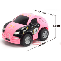 1:43 Q version Bugatti graffito car Pink  Body, (Requires AA Batteries)