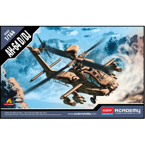 Academy 1/144 AH-64D/DJ "Longbow" Plastic Model Kit *Aust Decals*[12625]