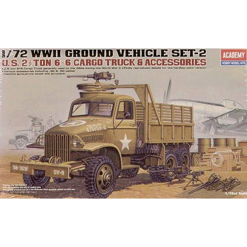 Academy 1/72 US Cargotruck & Accessory Plastic Model Kit [13402]