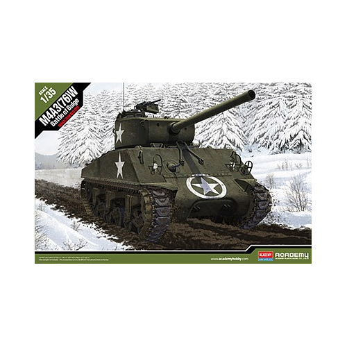 Academy 1/35 M4A3 (76)W "Battle Of Bulge" Plastic Model Kit [13500]