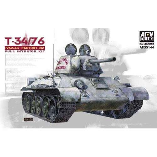 AFV Club 1/35 T34/76 Model 1942/43 Factory No.183 (Full Interior KIT) Plastic Model Kit [AF35144]