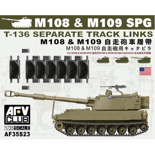 AFV Club 1/35 T-136 Track For M108/M109 (Workable) Conversion Kit [AF35S23]