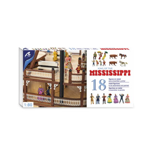 Artesania Set of 20 Metal Figurines and Animals For Mississippi Metal Accessory [20515F]