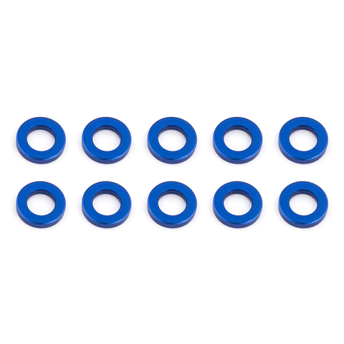 Ballstud Washers, 5.5x3.0x1.0 mm, blue aluminum