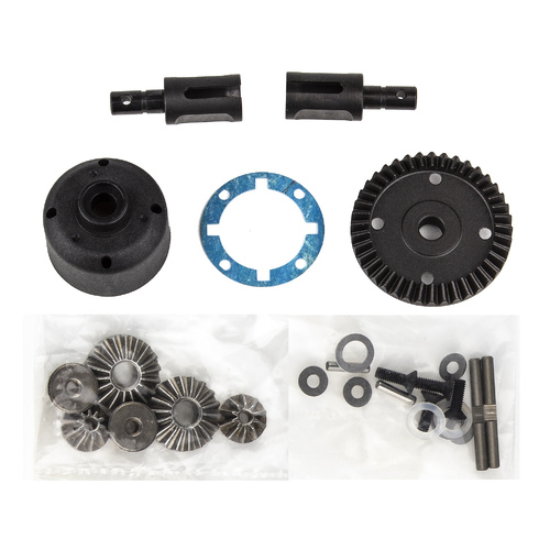 RC10B74.1 LTC Differential Set, front and rear