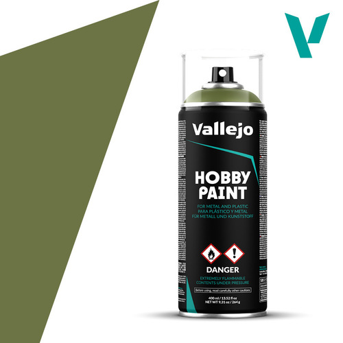 Vallejo Aerosol Goblin Green 400ml Hobby Spray Paint [28027]