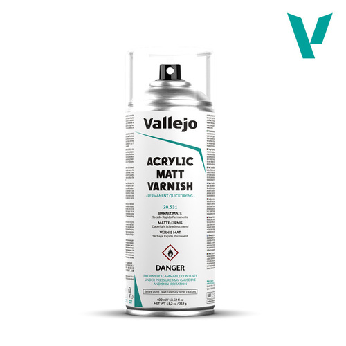 Vallejo Aerosol Matt Varnish 400ml Hobby Spray Paint [28531]