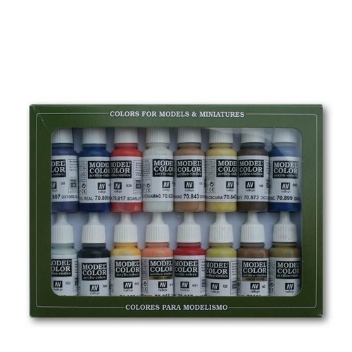 Vallejo Model Colour American Colonial 16 Colour Acrylic Paint Set [70147]