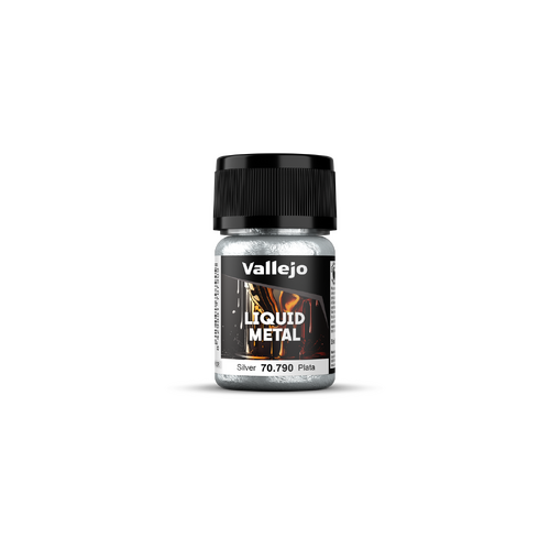 Vallejo Liquid Gold Silver - 35 ml Alcohol-based Metallic Paint