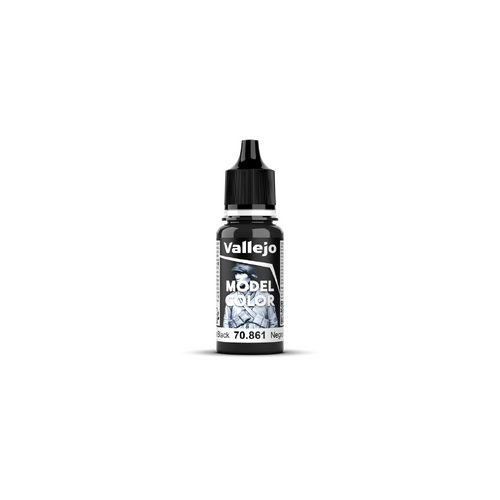 Vallejo Model Colour #192 - Gloss Black - 18 ml Gloss Acrylic Paint