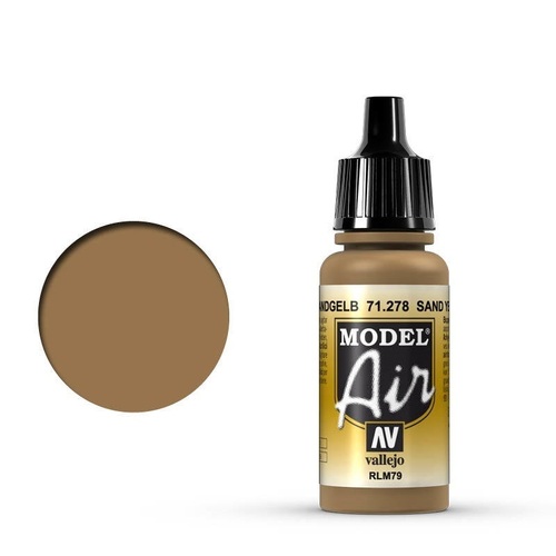 Vallejo Model Air Sand Yellow RLM79 17 ml Acrylic Airbrush Paint [71278]