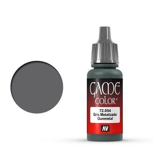 Vallejo Game Colour Gunmetal Metal 17 ml Acrylic Paint [72054] - Old Formulation