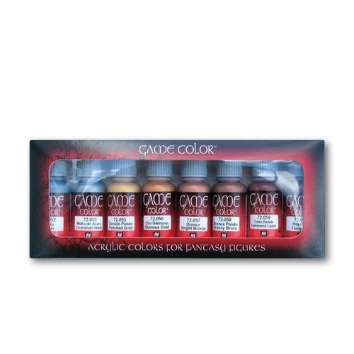 Vallejo Game Colour Metallic Colors 8 Colour Set Acrylic Paint [72303]