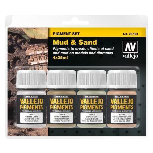 Vallejo Pigments Set Mud & Sand 4 x 35ml [73191]