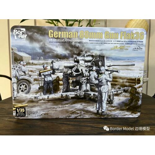 Border Model 1/35 88mm Gun Flak36 Anti-aircraft Artillery Plastic Model Kit [BT013]