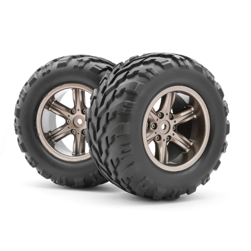 BlackZon Warrior Assembled Wheel/Tire (Dark Grey) [540077]