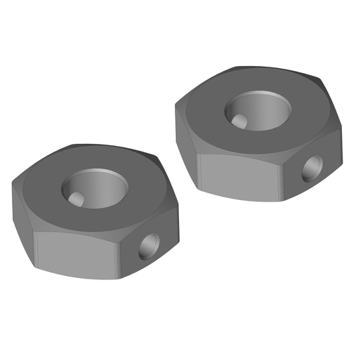 Team Corally - Wheel Hex Adapter - Rear - Aluminum - 2 pcs