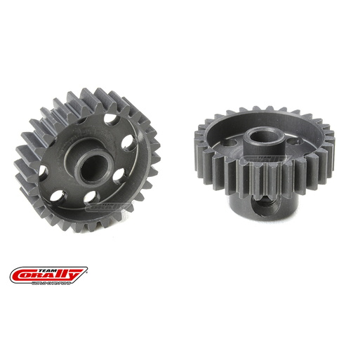 Team Corally - 48 DP Pinion - Short - Hard Anodised AL7075 - 28 Teeth - Shaft Dia. 3.17mm