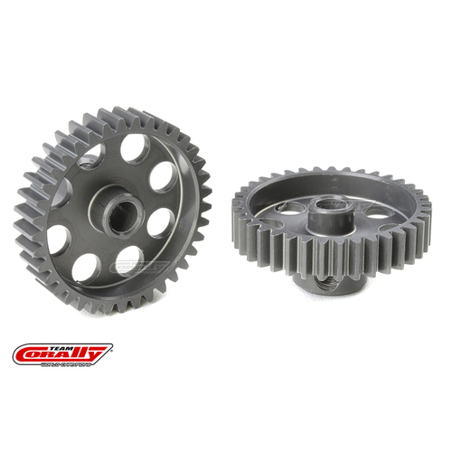 Team Corally - 48 DP Pinion - Short - Hard Anodised AL7075 - 37 Teeth - Shaft Dia. 3.17mm