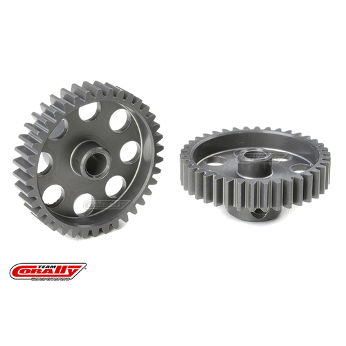 Team Corally - 48 DP Pinion - Short - Hard Anodised AL7075 - 38 Teeth - Shaft Dia. 3.17mm