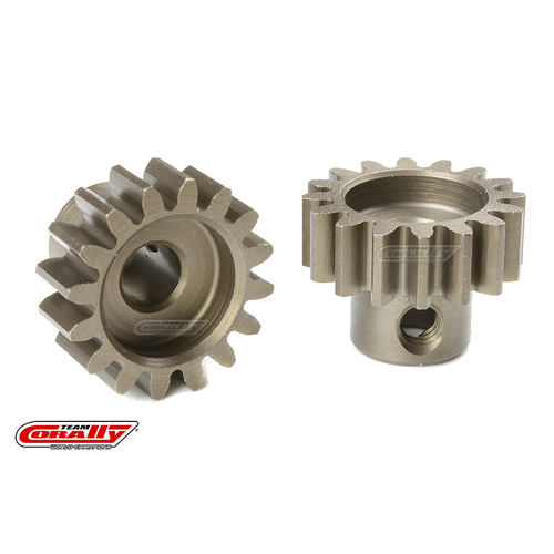 Team Corally - M1.0 Pinion - Short - Hardened Steel - 16 Teeth - Shaft Dia. 5mm