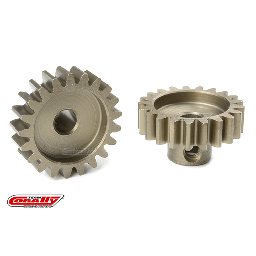 Team Corally - M1.0 Pinion - Short - Hardened Steel - 21 Teeth - Shaft Dia. 5mm