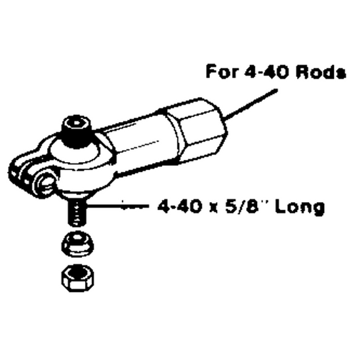 DUBRO 259 HEAVY DUTY 4-40 BALL LINK (1 PC PER PACK)