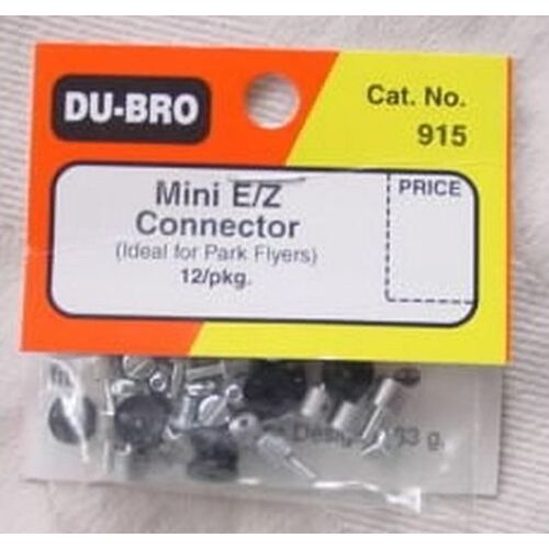 DUBRO 915 MINI E/Z CONNECTOR (12 PCS PER PACK)