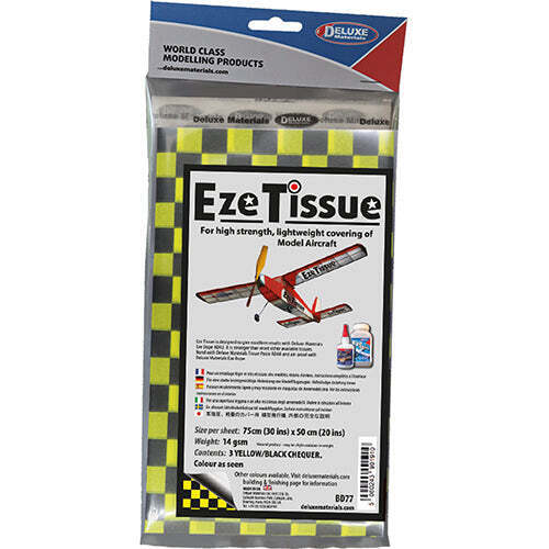 Deluxe Materials Eze Tissue Black/Yellow chequer [BD77]