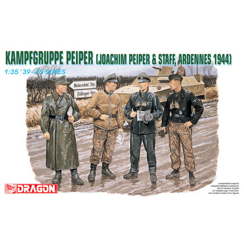 Dragon 1/35 Kampfgruppe Peiper (Joachim Peiper & Staff Adrennes 1944) Plastic Model Kit [6088]