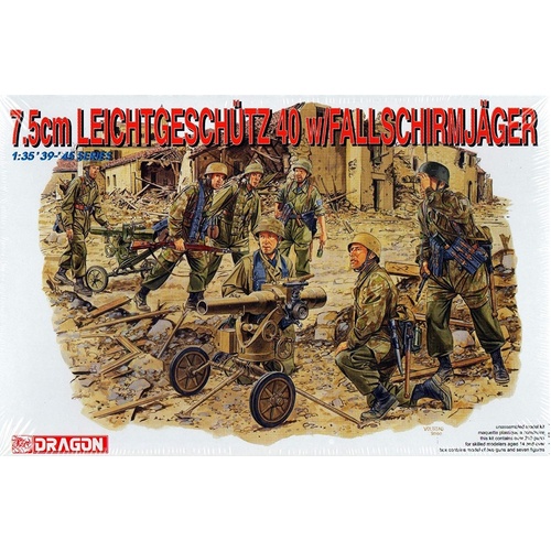 Dragon 1/35 7.5cm Leichtgeschutz 40 w/ FJ Plastic Model Kit